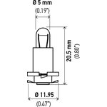 8GA007997-191, Лампа накаливания| 24V 1.2W| HEAVY DUTY BAX (EBS R4)