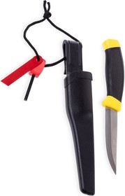 MT-9, MOBILE Нож с огнивом для кемпинга, рыбалки, охоты и активного отдыха, в пластиковом чехле