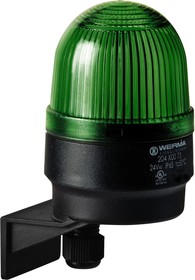 204.200.75, 204 Series Green Continuous lighting Beacon, 24 V, Wall Mount, LED Bulb
