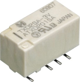 TXD2SA-5V-Z, Surface Mount Non-Latching Relay, 5V dc Coil, 40mA Switching Current, DPDT