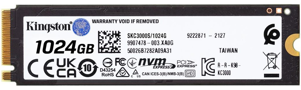 Kingston SSD 1Tb M.2 SKC3000S/1024G M.2 2280 NVMe – купить оптом и
