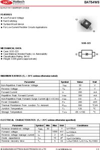 BAT54WS, Диод Шоттки 0.2А 30В [SOD-323.] – купить оптом и в розницу