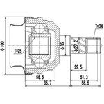 DCV644002, К-кт ШРУСа OPEL ASCONA C 81-88, ASTRA F 91-01, CALIBRA A 90-97 ...