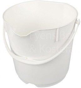 Ведро FBK 15л белое, армир. пластик противоударный, круглое, 80101-1