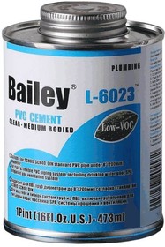 008-9481, Клей для труб ПВХ 473мл Bailey L-6023