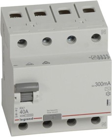 Фото 1/2 Выключатель дифференциального тока (УЗО) 4п 40А 300мА тип AC RX3 Leg 402071