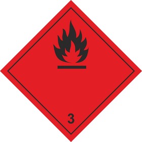 Знак безопасности О3 Легковоспламеняющиеся жидкости, 250x250 мм, пленка