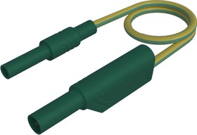 934041188, Test lead, 32A, Green/Yellow, 500mm Lead Length