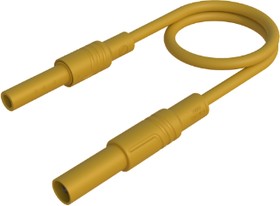 934044103, Test Lead, Nickel-Plated Brass, 250mm, Yellow