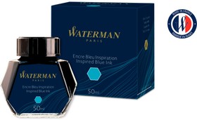 Фото 1/3 Флакон с чернилами Waterman (CWS0110810) Inspired Blue чернила 50мл для ручек перьевых