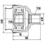 DCV644005, К-кт ШРУСа OPEL CALIBRA A 90-97, VECTRA A 89-95, SAAB 900 II 93-98,