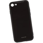 Чехол "LP" для iPhone SE 2/8/7 "Glass Case" (черное стекло/коробка)