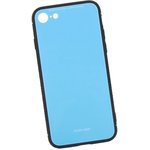 Чехол "LP" для iPhone SE 2/8/7 "Glass Case" (голубое стекло/коробка)