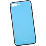 Чехол "LP" для iPhone 7 Plus/8 Plus "Glass Case" (голубое стекло/коробка)