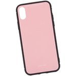 Чехол "LP" для iPhone X/Xs "Glass Case" (розовое стекло/коробка)