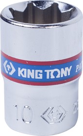 231010M, KING TONY Головка торцевая восьмигранная 1/4", 10 мм