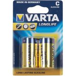 04114101412, Батарейка Varta Long Life (C, 2 шт.)