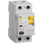 Выключатель дифференциального тока (УЗО) 2п 32А 30мА тип AC ВД1-63 IEK ...