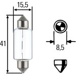 8GM 002 091-261, Лампа накаливания C15W, 24 V, SV 8,5 / страна пр-я TH /