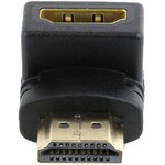 Переходник HDMI - HDMI, M/F, г-образный, Cablexpert, чер, A-HDMI90-FML