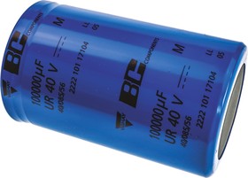 Фото 1/2 0.1F Aluminium Electrolytic Capacitor 40V dc, Screw Terminal - MAL210117104E3