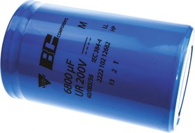 Фото 1/3 6800μF Aluminium Electrolytic Capacitor 200V dc, Screw Terminal - MAL210212682E3