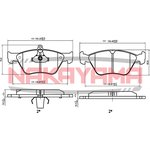 HP8159NY, Колодки тормозные дисковые передние OPEL OMEGA B 94-00, VECTRA A 93-95