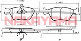 HP8159NY, Колодки тормозные дисковые передние OPEL OMEGA B 94-00, VECTRA A 93-95