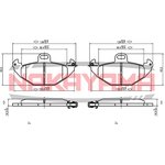 HP8164NY, Колодки тормозные дисковые задние RENAULT LAGUNA 95-01 ...