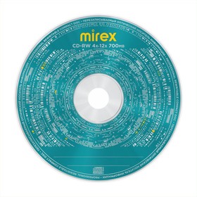 Фото 1/3 Носители информации CD-RW Mirex 700Mb/12х/Cake 50шт/уп 50/300(UL121002A8B)