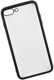 Фото 1/4 Чехол "LP" для iPhone 7 Plus/8 Plus "Glass Case" с черной рамкой (прозр. стекло/коробка)