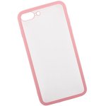Чехол "LP" для iPhone 7 Plus/8 Plus "Glass Case" с розовой рамкой (прозр ...