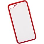 Чехол "LP" для iPhone 7 Plus/8 Plus "Glass Case" с красной рамкой (прозр ...