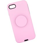 Чехол "LP" для iPhone SE 2/8/7 "PopSocket Case" (розовая/коробка)