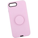 Чехол "LP" для iPhone 7 Plus/8 Plus "PopSocket Case" (розовая/коробка)