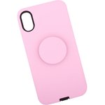 Чехол "LP" для iPhone X/Xs "PopSocket Case" (розовая/коробка)
