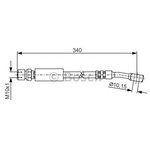 1987476691, Шланг тормозной CHEVROLET Lanos (05-) передний BOSCH