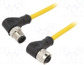 C5BD06M010, Соединительный кабель; M12; PIN: 5; вилка; 250ВAC; 4А; ПВХ; IP68