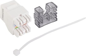 Модуль Keystone, RJ45, кат.6A, UTP, 180 градусов, белый LAN-OK45U6A/180Z-WH