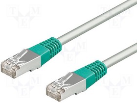 S/FTP6-CU-CR-010, Коммутационный шнур S/FTP 6 многопров Cu LSZH серый 1м безгалогенный