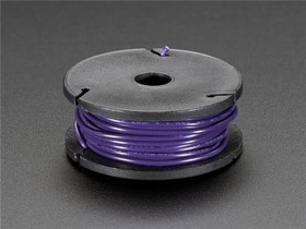 Фото 1/2 2990, Adafruit Accessories Solid-Core Wire Spool - 25ft - 22AWG - Violet