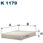 K11792X, LA191/S Фильтр салона PEUGEOT 207 06-, 207 CC 07-, 207 SW 07-, CITROEN C3 II 09-, DS3 09-,