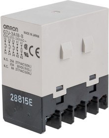 Фото 1/2 G7J-3A1B-B AC200/240, Panel Mount Power Relay, 240V ac Coil, 25A Switching Current, 3PDT