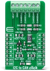 Фото 1/2 I2C to CAN Click LT3960 RF Transceiver Development Board for mikroBUS socket 400KHz MIKROE-4644