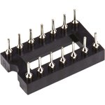 W30514TTRC, 2.54mm Pitch Vertical 14 Way, Through Hole Turned Pin Open Frame IC ...
