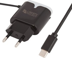 Фото 1/3 Зарядное устройство "LP" USB Type-C 2.1А "Tower Of Power" (черное/коробка)