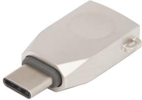 Фото 1/4 OTG адаптер HOCO UA9 Type-C на USB (серый)