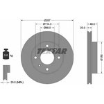 Диск тормозной передний стандартный INFINITI/NISSAN TEXTAR 92056300