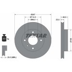 Диск тормозной передний стандартный INFINITI/NISSAN TEXTAR 92056300