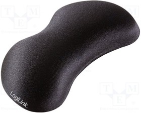 ID0136, Гелевая подушка для запястья, черный, 140x55x25мм